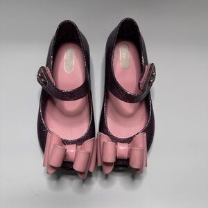 Mini Melissa pink sparkle with pink bow